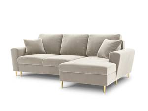 Schlaf-Ecksofa + Box MOGHAN 4 Sitzplätze Beige