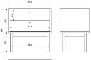 Table de chevet OLAR Noir