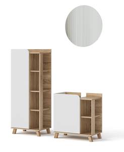 Badmöbel Set Karen 40785 Braun - Weiß - Holzwerkstoff - 60 x 65 x 35 cm