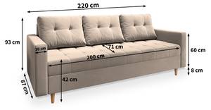 Bettsofa MILO Grau