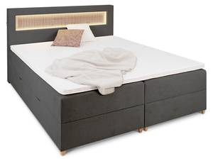 Boxbett ESPOO 3 mit Bettkasten Anthrazit - Breite: 160 cm