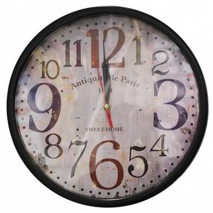 Horloge 35 cm beige Beige - Matière plastique - 35 x 35 x 3 cm