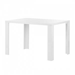 Eettafel Tyne II hoogglans wit - 120x80cm