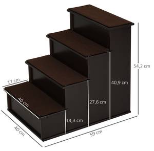 Haustiertreppe D06-078 Braun - Holzwerkstoff - 59 x 55 x 40 cm