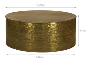 Couchtisch Ø 90x37 cm Gold aus Aluminium Gold - Metall - 100 x 37 x 100 cm