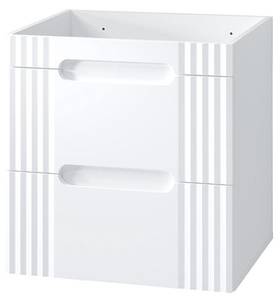 Schrank unter waschbecken FIJI CUW60 2D Weiß - Holzwerkstoff - Kunststoff - 60 x 62 x 46 cm