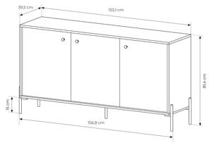 Kommode SCANDINAWA Braun - Holzwerkstoff - 107 x 82 x 40 cm