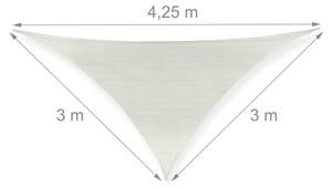 Voile d'ombrage triangulaire PE-HD blanc 425 x 211 cm