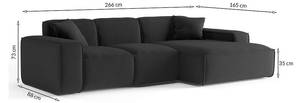 Ecksofa Ottom CELES PREMIUM Opera Velvet Olivgrün - Ecke davorstehend links