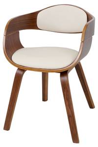 Chaise de salle à manger A47 Beige - En partie en bois massif - 49 x 72 x 50 cm