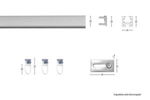 Gardinenstange Nora 1 lfg. Schwarz - Breite: 120 cm