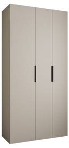 Armoire à portes battantes Como 4 Beige - Noir - 120 x 50 cm