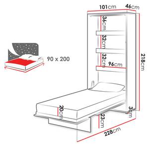 Schrankbett Bed Concept BC-03 Weiß