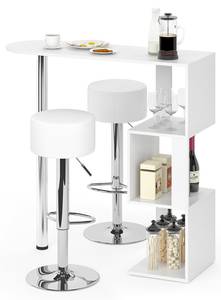 Ensemble de table de bar Vincent 33330 Blanc