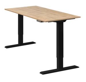 Elektrischer Tisch Homedesk Eco Melamin Wildeiche Dekor - Breite: 110 cm - Schwarz