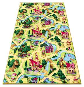 Tapis Enfant Candy Town Village SucrÉ Vert - Textile - 100 x 1 x 150 cm