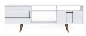 Meuble Tv Termini blanc Blanc - Bois manufacturé - 180 x 64 x 37 cm