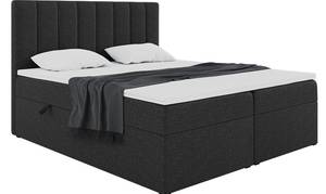 Boxspringbett Erling Schwarz - Breite: 180 cm - H4