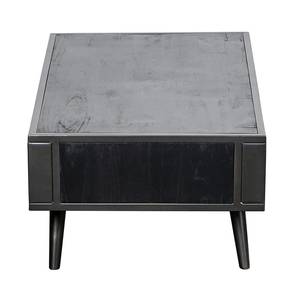 Couchtisch NordicMindiRattan Schwarz - Massivholz - 120 x 40 x 60 cm