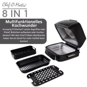 Heißluftfritteuse Chef O Matic 8 in 1 Schwarz - Kunststoff - 43 x 46 x 28 cm