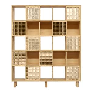 Bücherregal Blava mit 10 Türen Massivholz - Holzart/Dekor - 160 x 191 x 30 cm