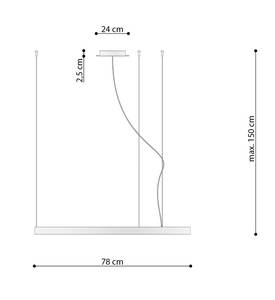 Kronleuchter Rio 3000K Weiß - Durchmesser: 78 cm