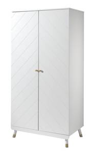 Kleiderschrank Billy Weiß - Holzwerkstoff - Massivholz - Holzart/Dekor - 59 x 200 x 100 cm