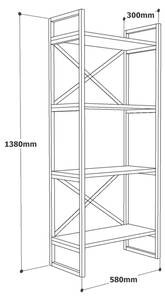 Vitrinenschrank VOYAGE SC55 Beige - Holzwerkstoff - Kunststoff - 55 x 138 x 30 cm