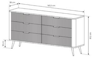 Kommode Katine 163 6S Beige