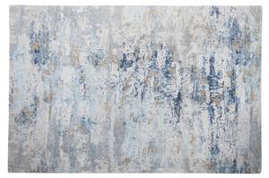 Teppich ABSTRAKT XXL Blau - Grau - Naturfaser - Textil - 350 x 1 x 240 cm