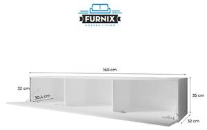 FURNIX meuble tv debout/suspendu ZIBO Gris - Blanc