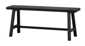 Banc design Imme Noir - Bois/Imitation - En partie en bois massif - 110 x 45 x 35 cm