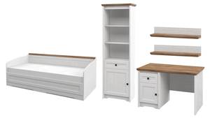 Jugendzimmer-Set TIWOLI 5-teilig Braun - Weiß - Holzwerkstoff - 285 x 208 x 205 cm