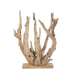 Sculpture de branches en teck H 120 cm Beige - Bois massif - 20 x 120 x 82 cm