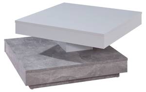 Table basse Erano Gris - En partie en bois massif - 70 x 35 x 70 cm