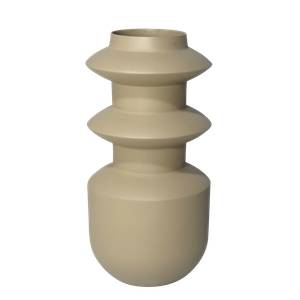 Vase Zeytin Beige - Metall - 11 x 22 x 11 cm