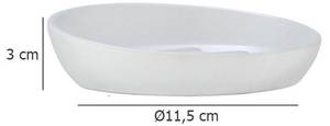 Seifenschale BADI, rund, weiß, WENKO Weiß - Keramik - 12 x 3 x 12 cm