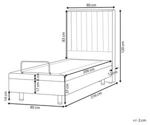 Einzelbett DUKE II Beige - Creme