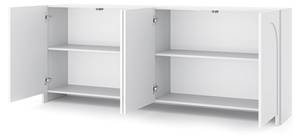 Buffet ARCO SB204 4D Blanc - Bois manufacturé - Matière plastique - 204 x 83 x 35 cm