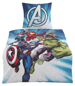 Bettwäsche Avengers Marvel 2-tlg. Blau - Grün - Rot - Textil - 135 x 200 x 1 cm