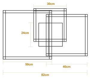 LED Deckenleuchte Lais Schwarz - Metall - 58 x 16 x 82 cm