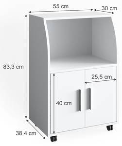 Küchenschrank Elio Weiß - Holzwerkstoff - 55 x 84 x 38 cm