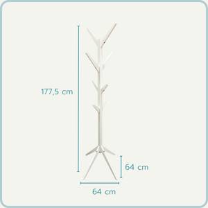 Kleiderständer 2695894 Weiß - Holzwerkstoff - 45 x 177 x 45 cm