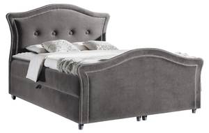 Boxspringbett Bedran Lux Grau - Breite: 130 cm