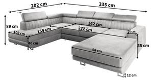 Ecksofa SIENA L-S Beige - Ecke davorstehend links