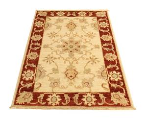 Ziegler Teppich - 124 x 77 cm - beige Beige - Kunststoff - 77 x 1 x 124 cm