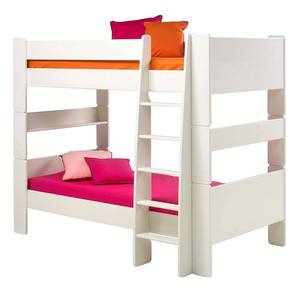 Molly Lit superposé Kids 90x200 cm, avec Blanc crème brillant - Blanc