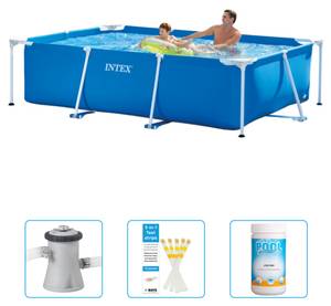 Schwimmbad-Set 2827173 (4-teilig) Blau - 160 x 65 x 260 cm