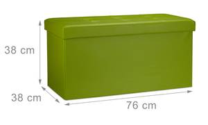 Tabouret pliant similicuir pouf pliable Vert