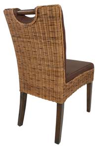 Esszimmerstuhl Bologna Braun - Rattan - 45 x 91 x 59 cm